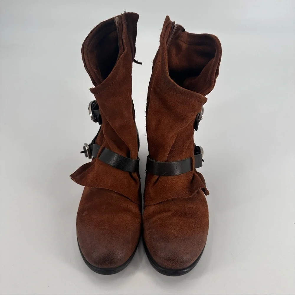 Miz Mooz Sydney Brown Suede Ankle Boots Size 36 Boho Steampunk Cosplay